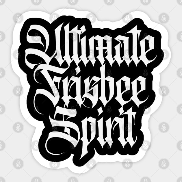 Ultimate Frisbee Spirit Sticker by CTShirts